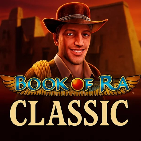 Book of Ra Classic logo by Novomatic Glorious Bingo