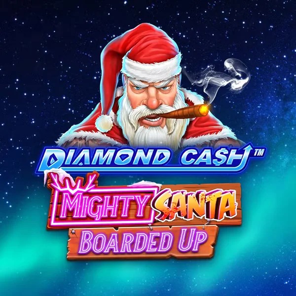 Diamond Cash Mighty Santa Boarded Up online game logo by Greentube on glorious-bingo.co.uk