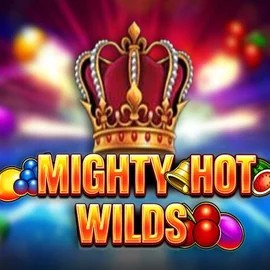 Mighty Hot Wilds logo by Inspired Gaming at Glorious Bingo